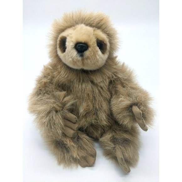 Miyoni By Aurora Seated Sloth Stuffed Plush Toy 10" - Picture 1 of 5